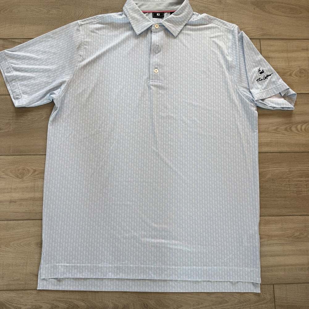 FootJoy Golf Polo Shirt Mens L Light Blue Golfer